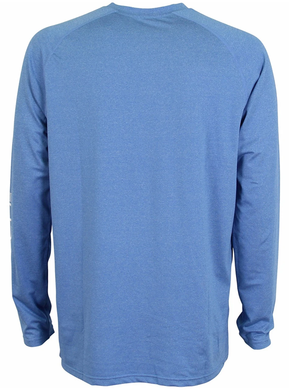 Aftco Yurei Performance Long Sleeve Shirt - Nautical Blue Heather - L - Image 2