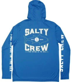 Salty Crew Tight Lines Hooded Sunshirt - Royal - Large