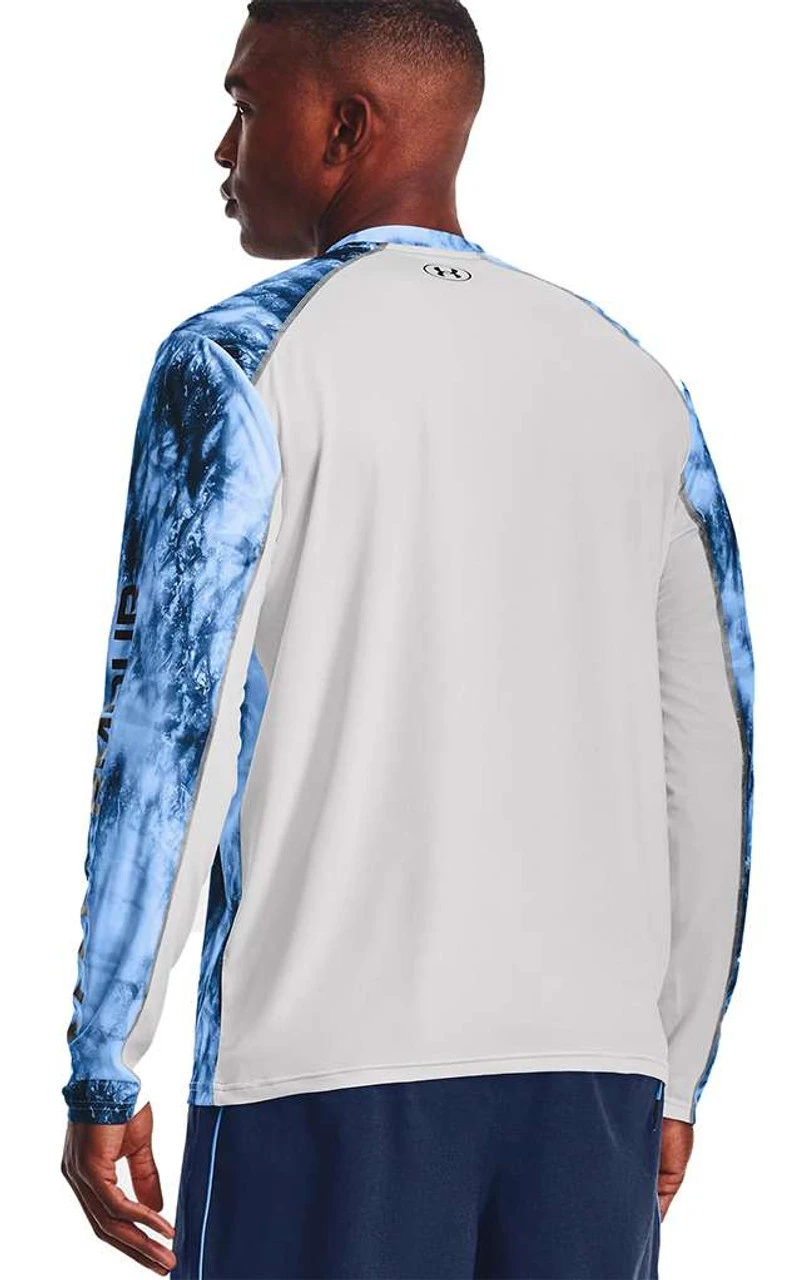Under Armour Iso-Chill Shorebreak Camo Long Sleeve Shirt - Carolina Blue - M - Image 2
